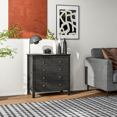 Sreyas 79cm W 5 - Drawer Chest of Drawers