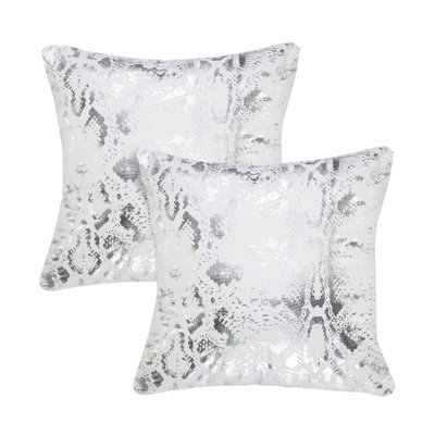 Glam Animal Print Cotton Throw Pillow Set