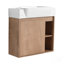Meuble-lavabo mural 24 po avec lavabo en céramique blanche et porte à fermeture en douceur, emballage KD