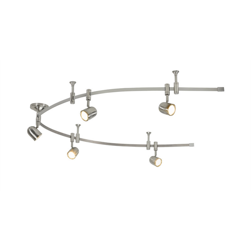 Flex Track 5-Light LED Track, Brushed Nickel