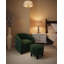 Fauteuil d'appoint moderne en velours avec repose-pieds et fauteuil club
