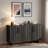Modern Sideboard With Metal Handles And Geometric Line-191568366