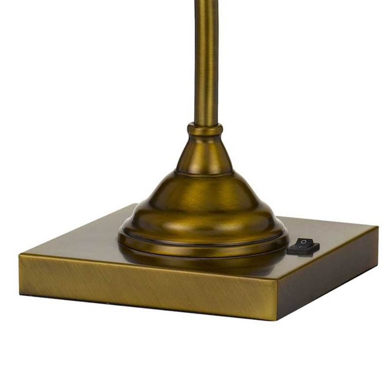 Matthau Metal Lamp, Brushed Antique Brass
