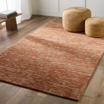 Tapis rouille / brun clair fait à la main Lilygrace (10 pi x 14 pi)