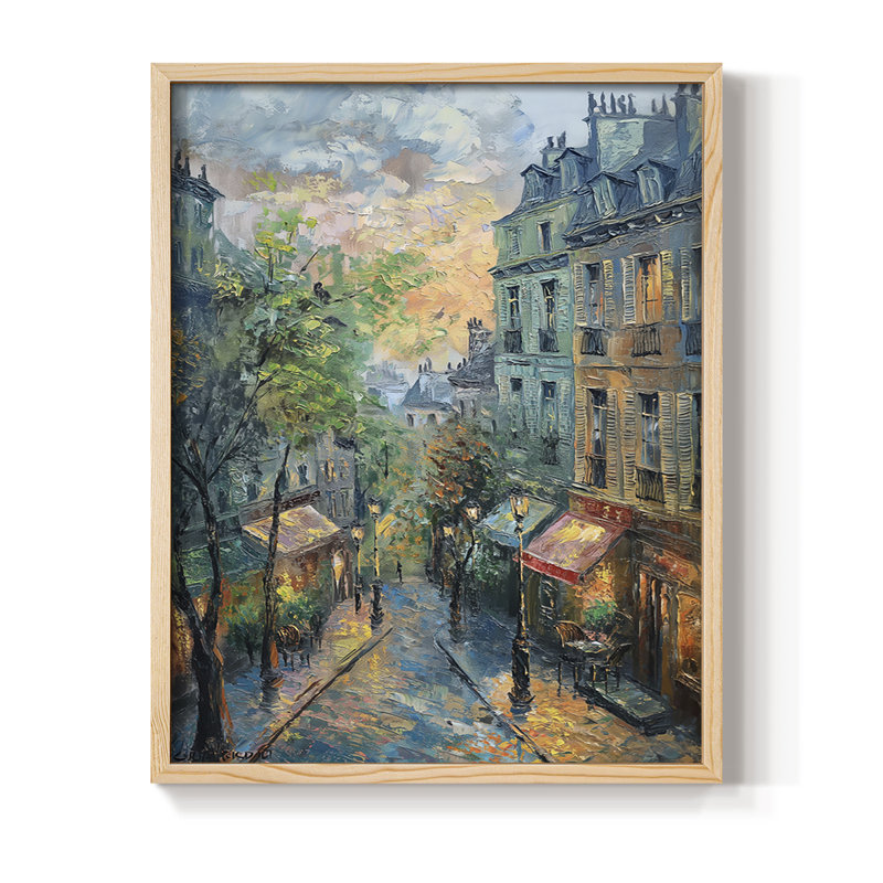 LANDSCAPES Series CDIX, reproduction encadrée - bois massif, Naturel, H 11 po x l 9 po