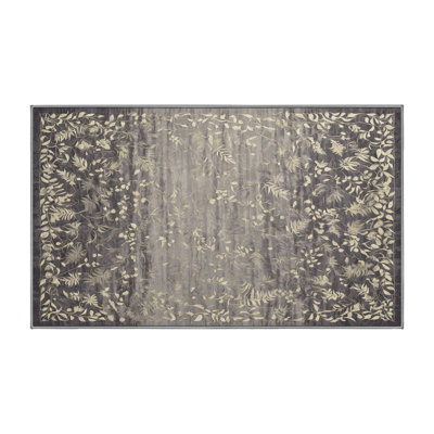 Machine Washable Gray Area Rug