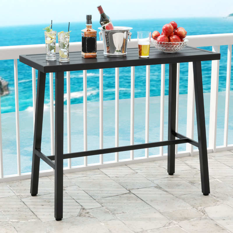 Table de salle à manger rectangulaire en métal pouvant accueillir 4 à 6 personnes avec pédale