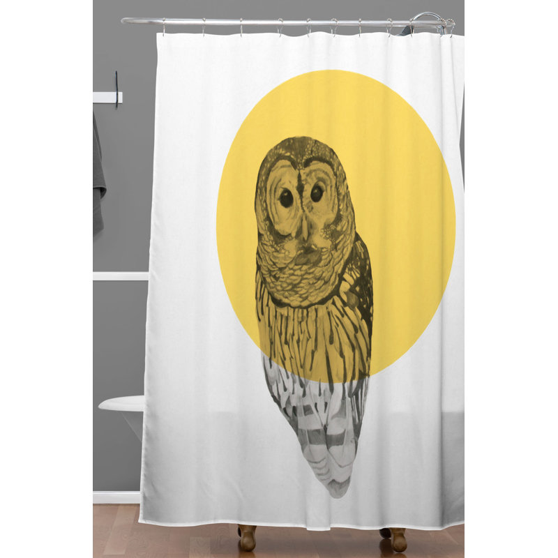 Morgan Kendall Owl Single Shower Curtain