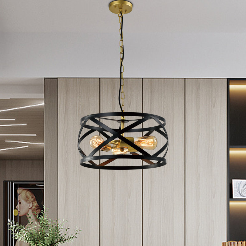 Luminaire suspendu cylindrique à 3 lumières Abygael