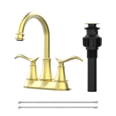 Robinet pivotant en or brossé Degree pour salle de bain moderne - métal durable pour une utilisation quotidienne