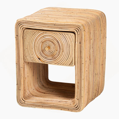 Table de chevet avec un tiroir de rangement et une tablette