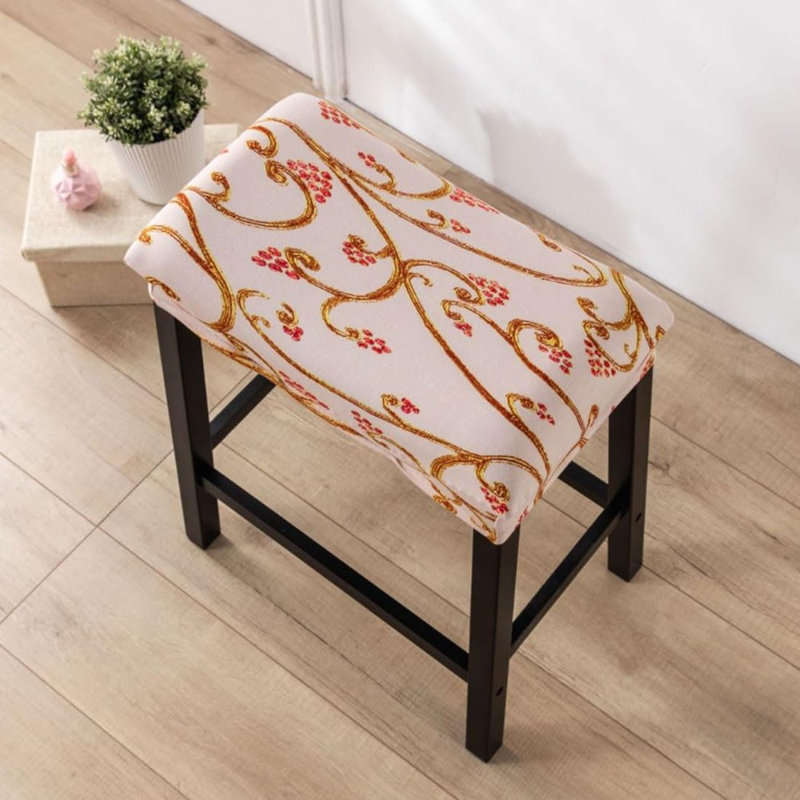 Bar Stool Cover Rectangle Set Of 4 Printed Stretch Counter Height Bar Stools Slipcovers Saddle Stool Slipcover Bench Seat Protector Backless Bar Stools Covers For Kitchen Counter