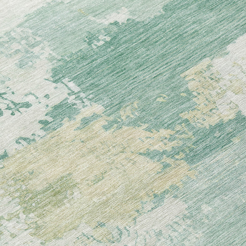 Machine Washable Indoor/Outdoor Kerwin ACN2372 Abstract Rug, Rectangle 2'6" x 3'10"