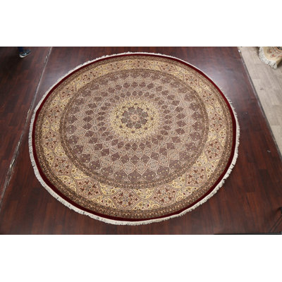 One-of-a-Kind 10'1" New Age Round Area Rug in Ivory