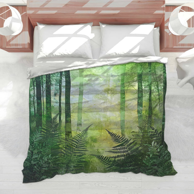 Édredon forêt dense avec fougères, Twin Extra Long