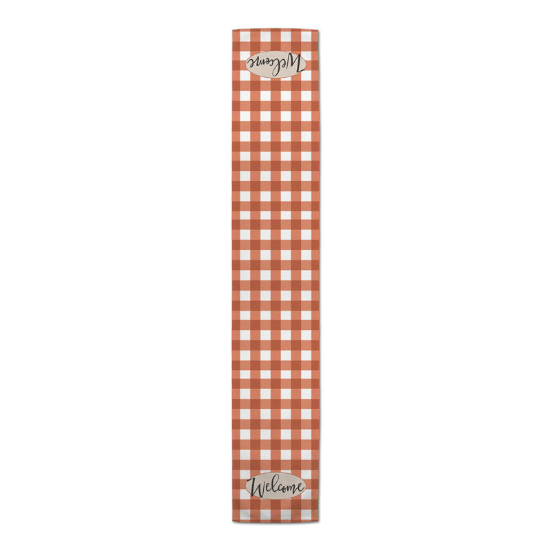 Corona Welcome Buffalo Check Table Runner, 72" L x 16" W