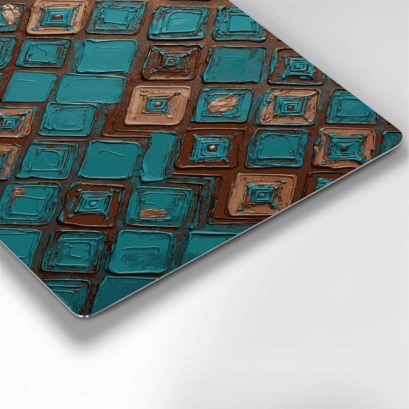 Southwestern Patterns Zuni Diamonds 239 Brown Metal Wall Art