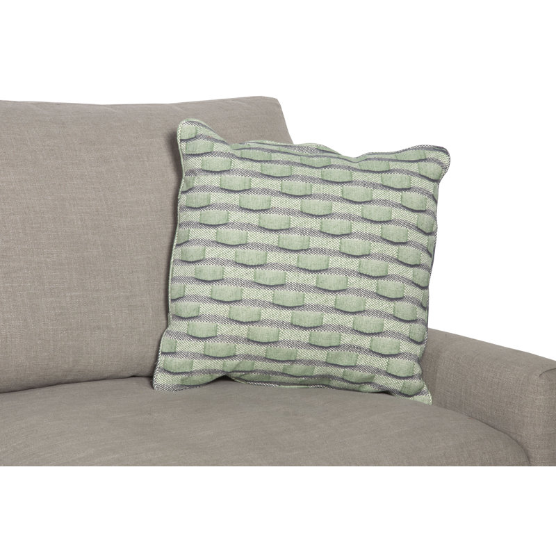 Square Pillow Cover and Insert, Grass, 22" x 22", Natural Fiber