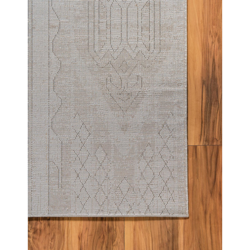 Jacklynn Geometric Tan Area Rug, Square 6'1"