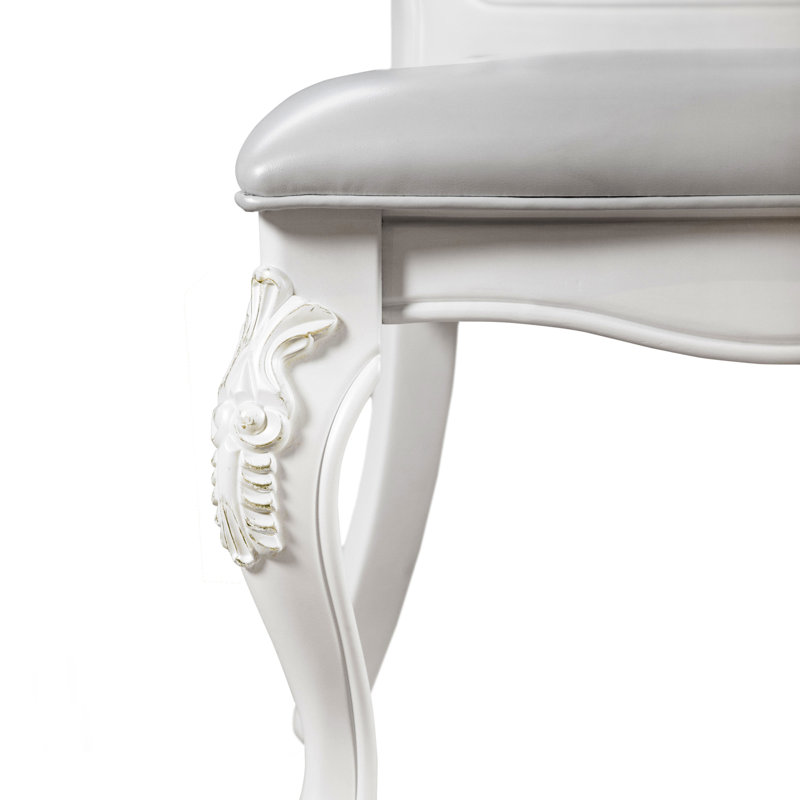 Chaises d'appoint Roslindale, Gris, Blanc