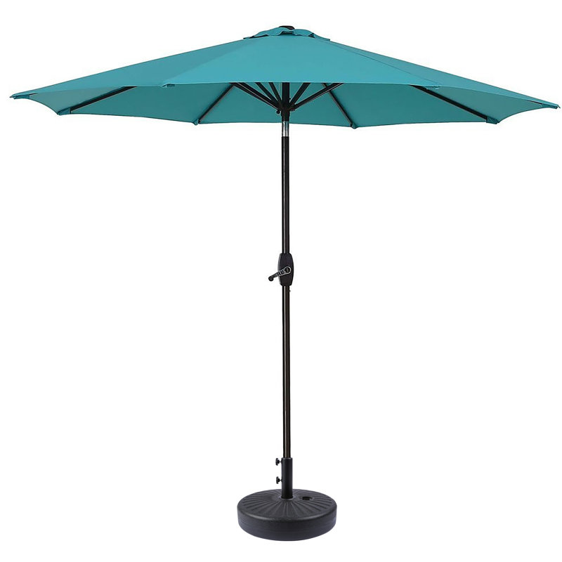 Parasol de marché 108 "Pierpoint, Turquoise, Noir