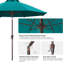 Parasol de marché en oléfine 9 'avec inclinaison et manivelle-1188038420