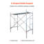Ensemble de 4 supports croisés en acier au carbone pour échafaudages croisés 6 pi x 4 pi
