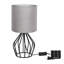 Lampe de table avec abat-jour en tissu et base en fil métallique-1248307280-1248307309