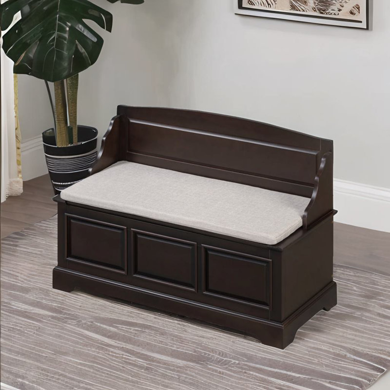 Banc de rangement pour chaussures Retro, Bois espresso