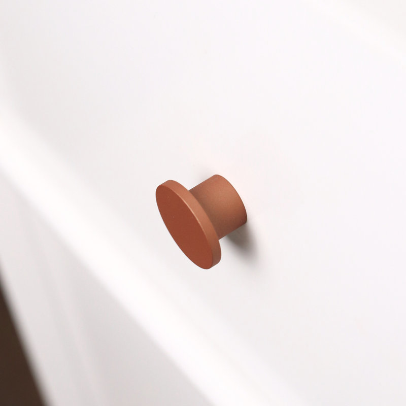 1" Diameter Circle Knob, Copper (Brown)