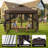 10 Ft. W x 10 Ft. D Metal Patio Gazebo for Backyard with Wheeled Storage Bag Coffee-108926346