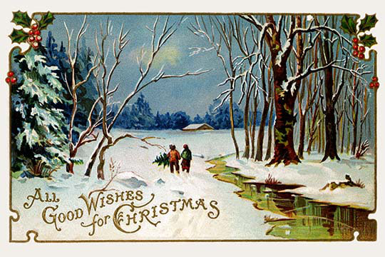Tous les vœux de noël-impression d’art graphique, H 28 po x l 42 po