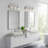 3-Light Dimmable Vanity Light With Geometric Patterned Glass-125104601