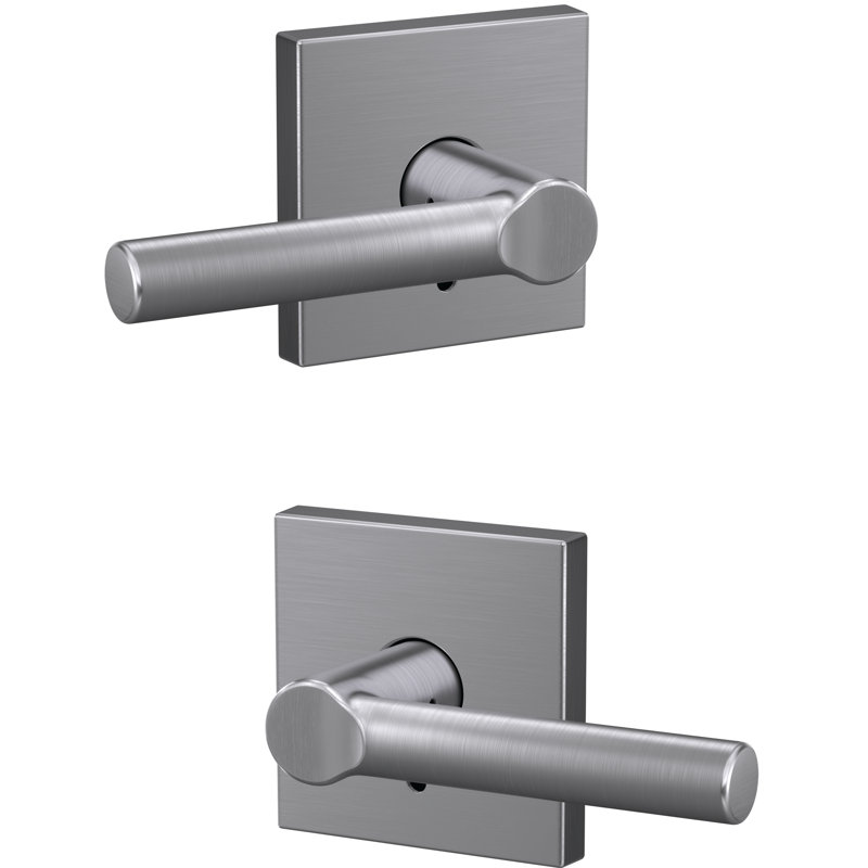 Custom Broadway Non-Turning Lever with Collins Trim, Satin Chrome