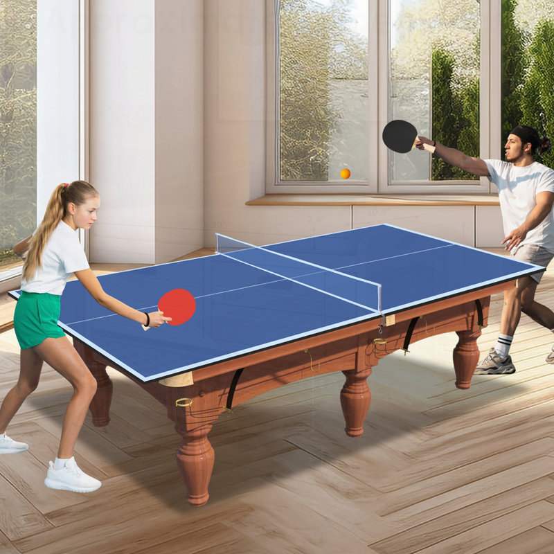 Mid-Size Ping Pong Conversion Top Foldable & Portable Table Tennis Table Top for Indoor Games