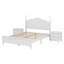 Lit plateforme en bois et deux tables de chevet-432368261-432368263