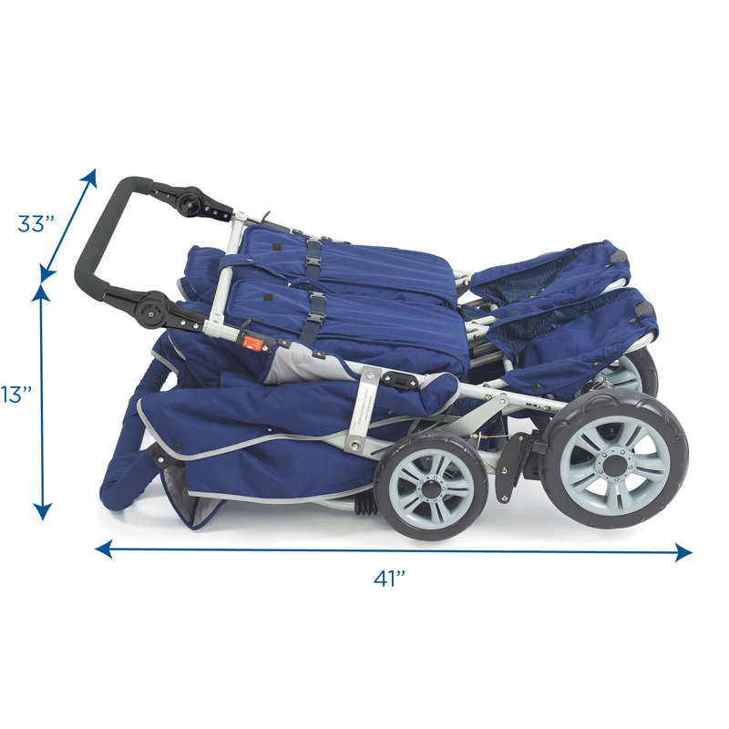 SureStop Folding Commercial BYE-BYE Stroller 4 Passenger