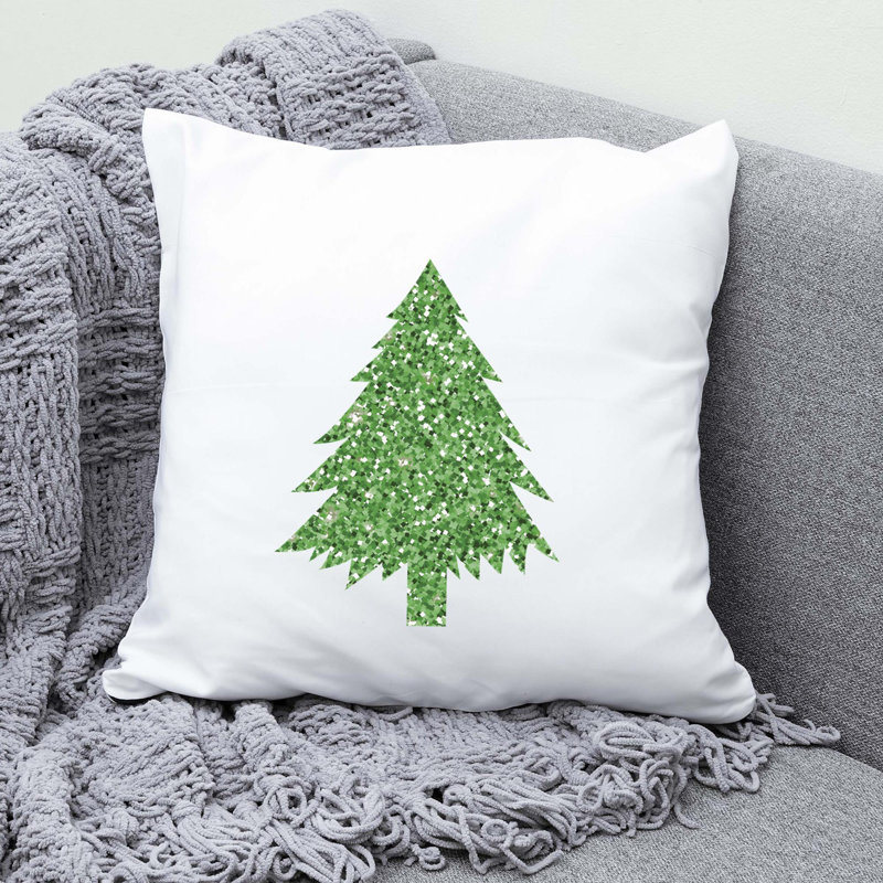 Christmas4_3 Polyester/Polyester Blend Reversible Throw Pillow, 14" x 14"