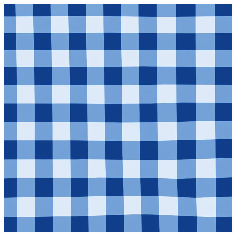 Blue White Gingham Comforter, King