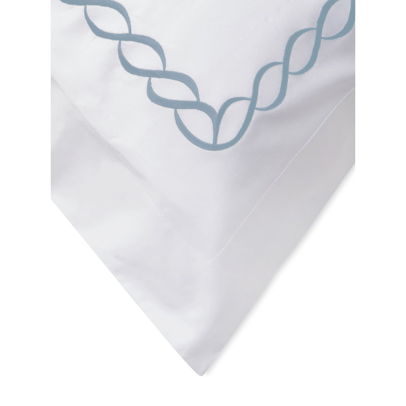 Avellana Modern & Contemporary Sateen Duvet Cover, King Duvet Cover + 2 King Shams, Blue/White