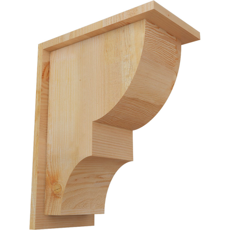 Corbeau Ridgewood avec contre-plaque, 18" H x 8" W x 14" D, Sapin de Douglas, Sciage brut