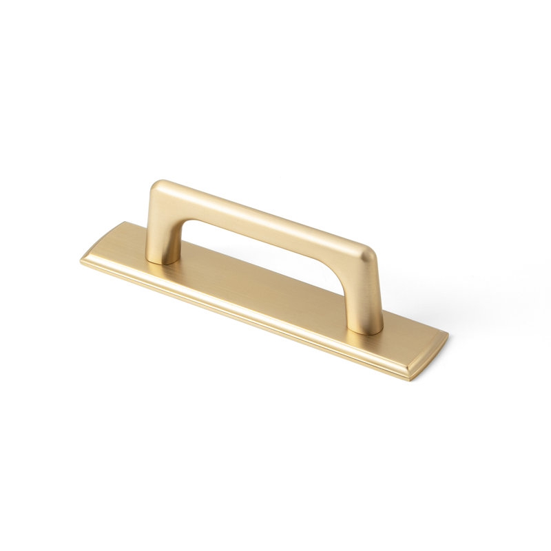 Poignée de bar classique avec contre-plaque, 5", Bronze champagne