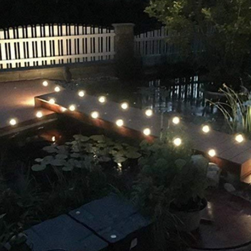Ensemble de lumières encastrées pour terrasse à DEL au sol pour éclairage extérieur blanc chaud et basse tension