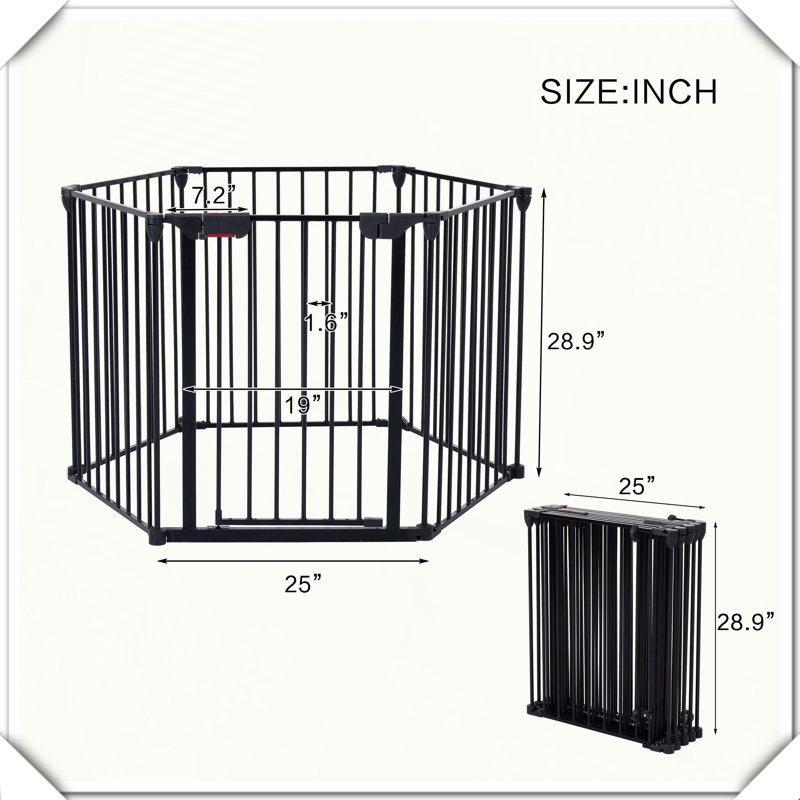 Barrière de sécurité réglable à 6 panneaux pour la maison