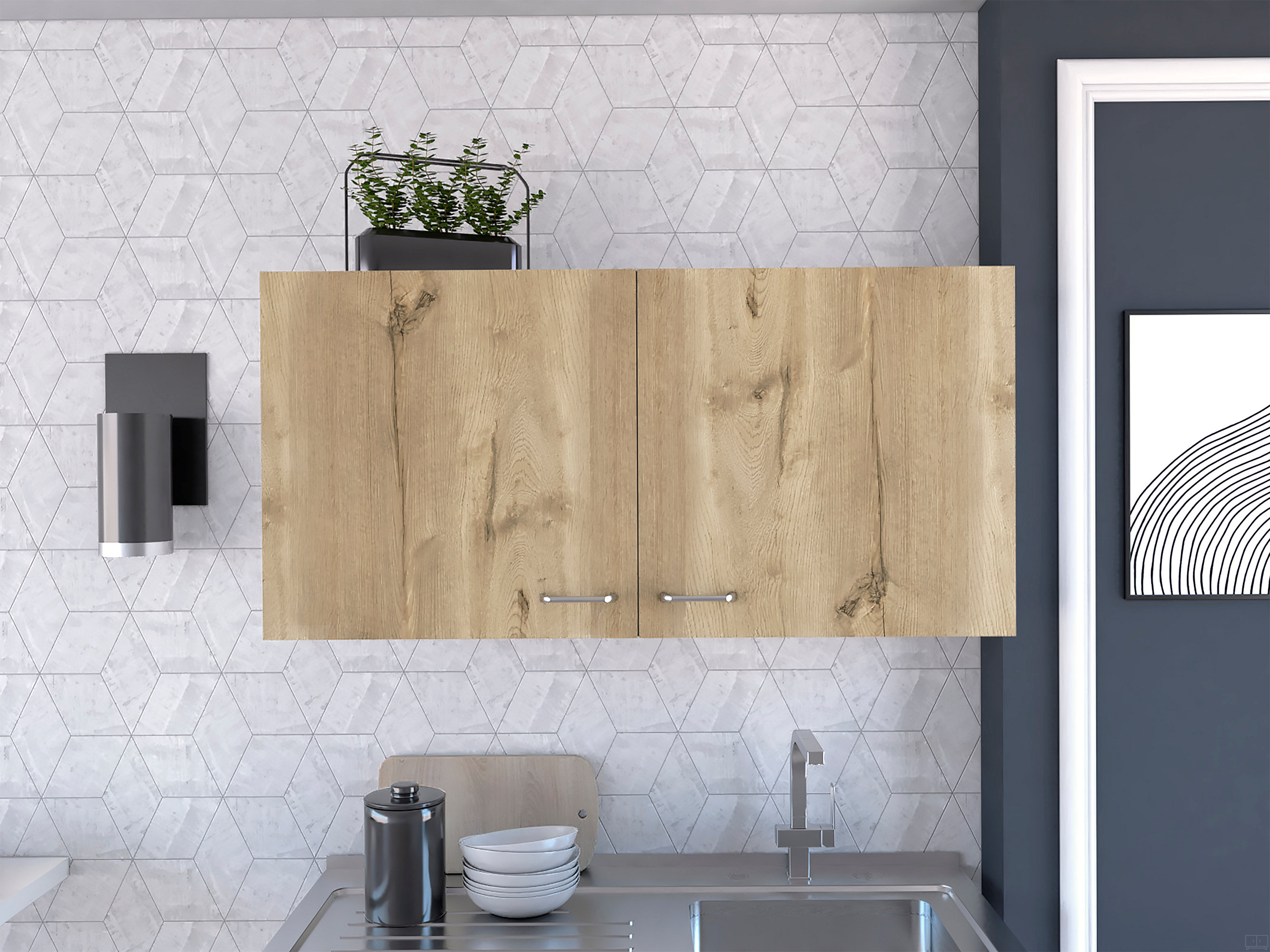 Latitude Run® Wall Cabinet Toran, Two Shelves, Double Door - Wayfair Canada