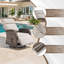 Esquer 3 - Pieces Outdoor Wicker Poolside Reclining Swivel Chaise Lounge With Adjustable Recliner And Side Table-1162956108