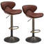 Annilee Swivel Upholstered Adjustable Height Bar Stool