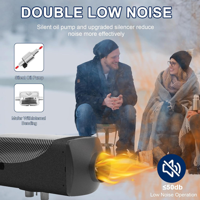 5-8kw 12v Diesel Air Heater, Remote Control & Lcd Switch Display, Fast Heating, Low Noise