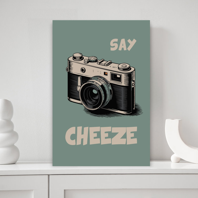 «Say Cheeze», art mural rétro rétro classique, H 18 po x l 12 po