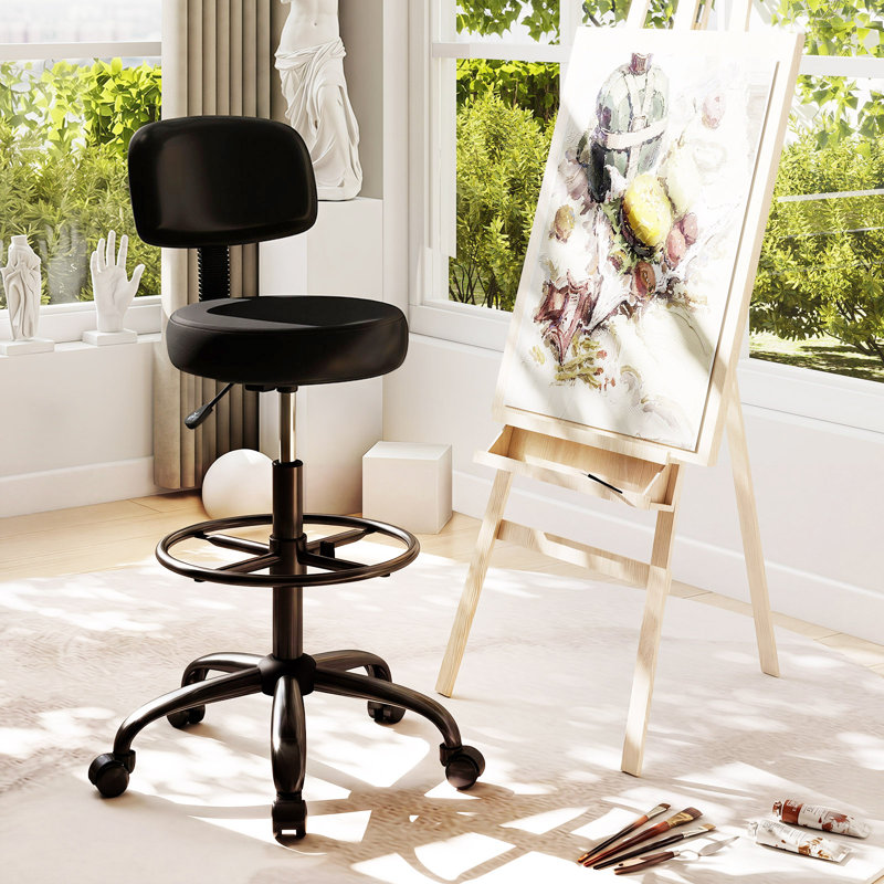 1 chaise de bureau pivotante haute PCS avec dossier réglable